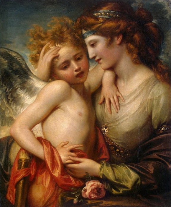 Бенджамин Уэст. Венера, утешающая Амура, ужаленного пчелой. Конец XVIII века.