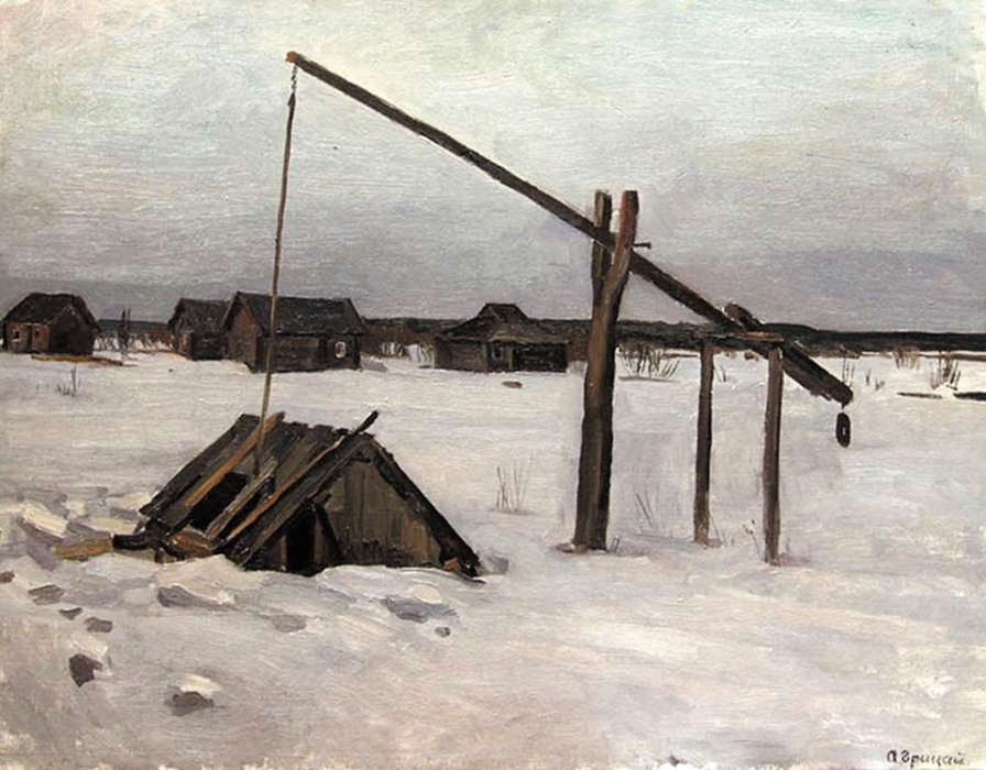 Александр Грицай «Зимний пейзаж» Холст, масло. 65х84,5 см. 1980-е годы