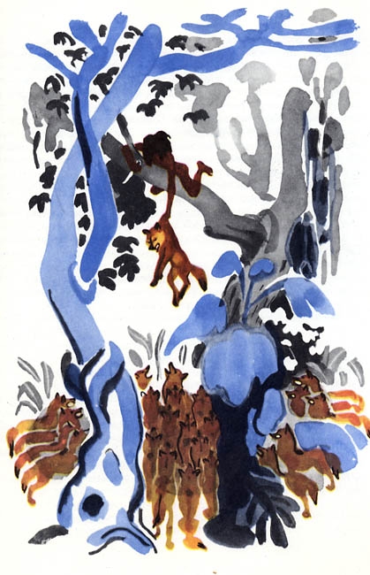 Иллюстрация Мая Митурича к «Маугли» Р. Киплинга