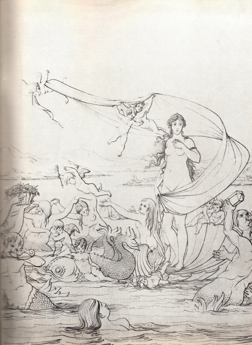 Ф. Толстой. Венера торжествует, заручившись обещанием Амура продать Душеньку. 1820 г. Фрагмент. 
