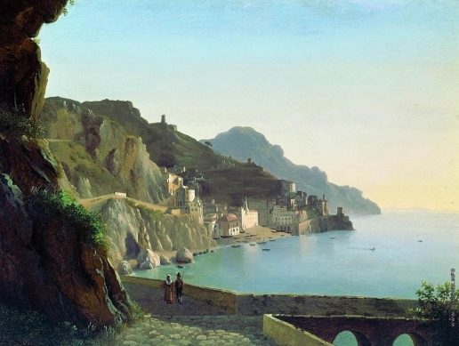 С.Ф. Щедрин «Итальянский пейзаж. Капри» 1826—1827 гг. Холст, масло. 34х45 см Псковская картинная галерея.